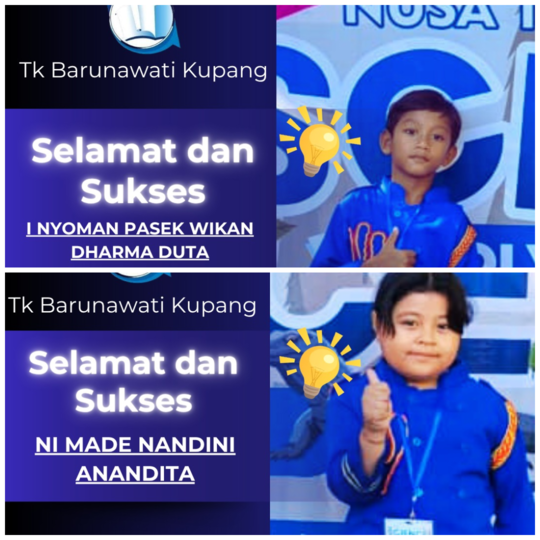 Gambar Dua anak hebat kita dari TK Barunawati Kupang dalam Lomba STEM 2026